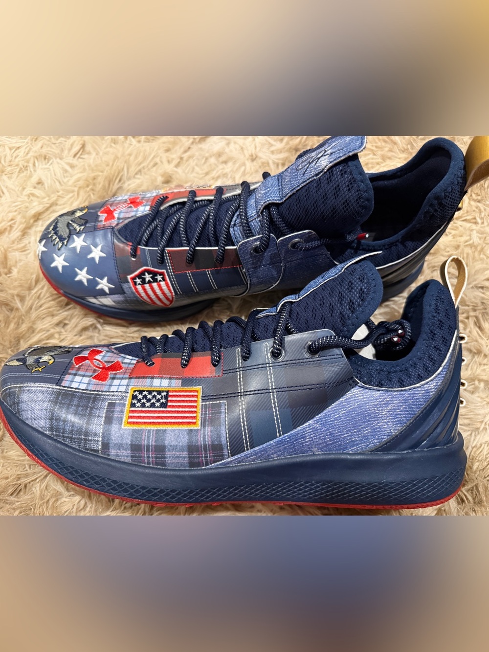 Men's UA Harper 5 Turf with American Flag Patch 15M Brand New No Box never worn